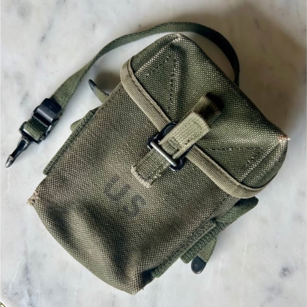 GENUINE USGI M56 Small Arms Case Vietnam Era OD Army Green Utilitarian Cotton